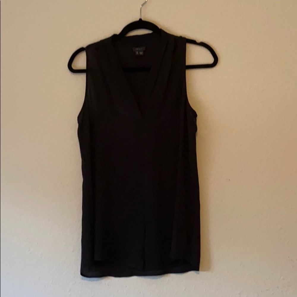 Black theory silk blouse